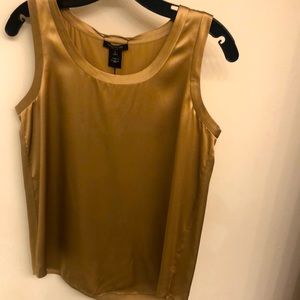 Lafayette 148 sz Small tank 100 percent silk top looks more gold than tan